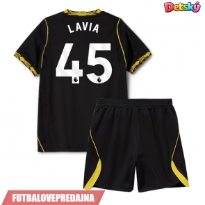 Lacne Dětský Futbalové dres Chelsea Romeo Lavia #45 2026-27 Krátky Rukáv - Preč (+ trenírky)